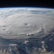 Large Hurricane Storm System Photo from Space